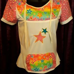 DEERY LOU 🦌 Handmade DIY Hoodie top Rave Y2K KANDY Kid Vintage S